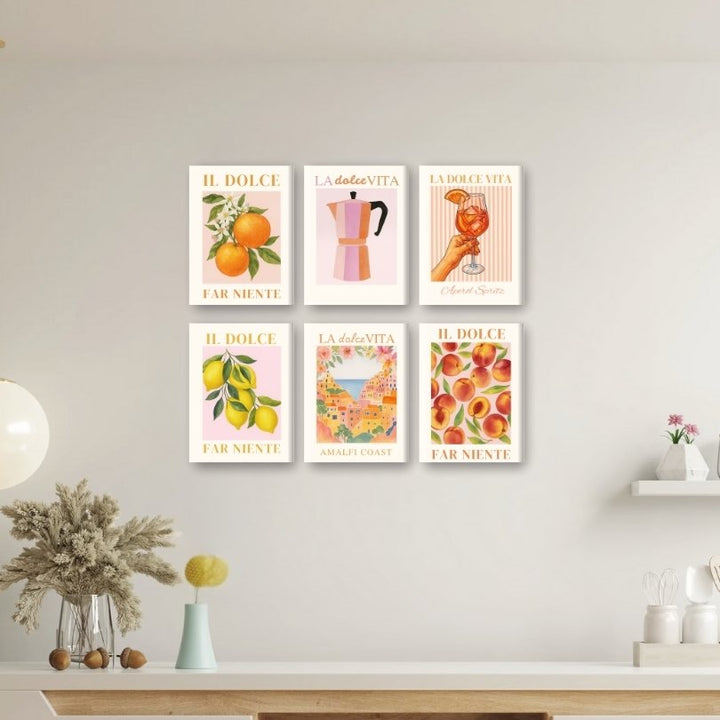 Malen nach Zahlen – 6 Mini-Gemälde | Italienische ''Dolce Vita'' Set