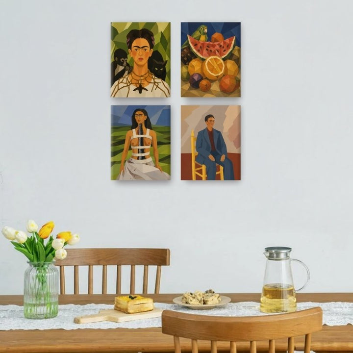 4 Mini-Gemälde | Fridas Kreationen Set