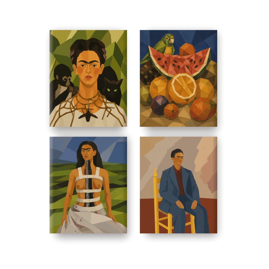 4 Mini-Gemälde | Fridas Kreationen Set