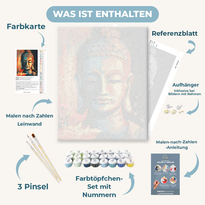 Malen nach Zahlen - Buddha mit Blume