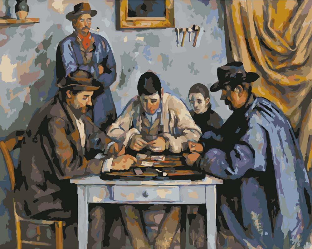 Malen nach Zahlen - Die Kartenspieler - Paul Cezanne