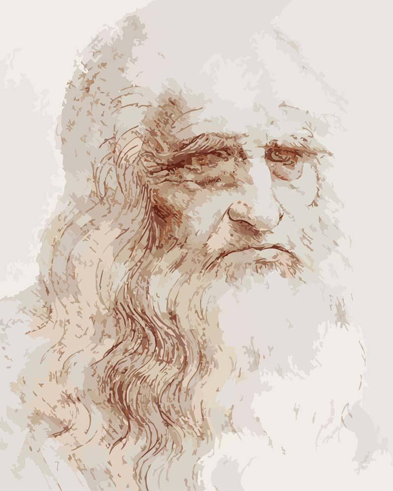 Malen nach Zahlen - Selbstportrait - Leonardo da Vinci