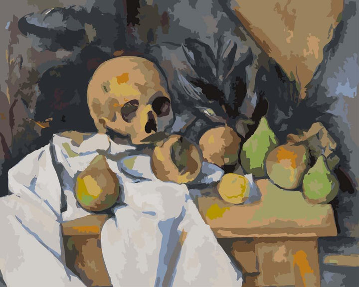 Malen nach Zahlen - Stillleben mit Totenkopf - Paul Cezanne