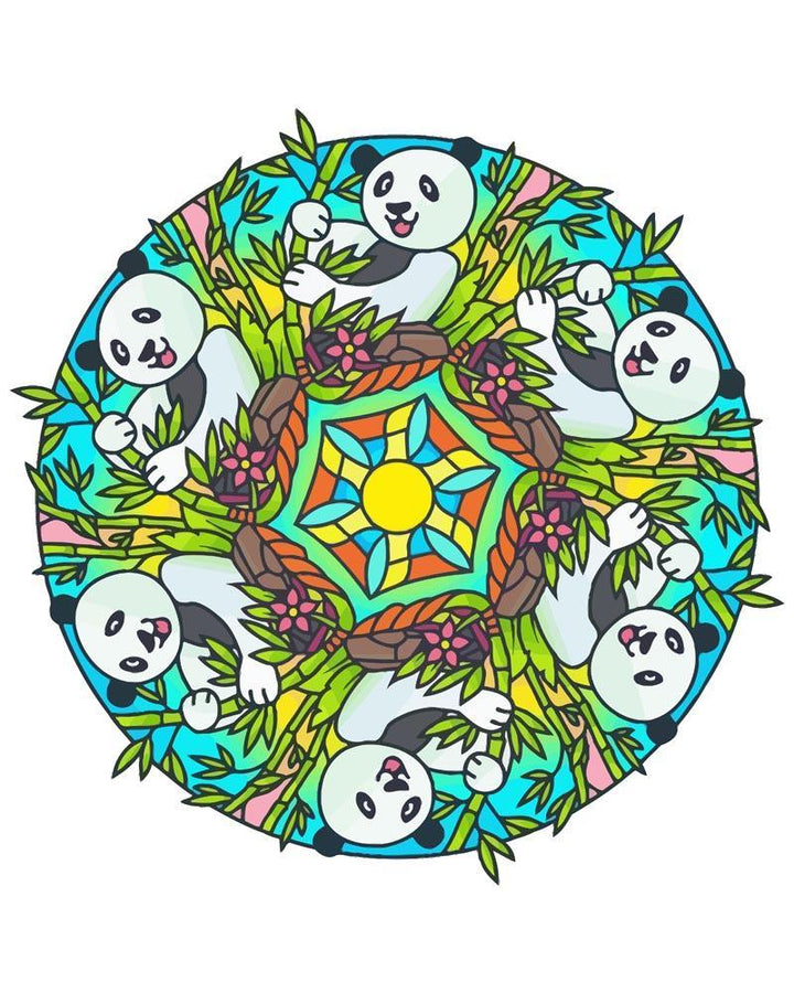 Malen nach Zahlen - Mandala - Panda