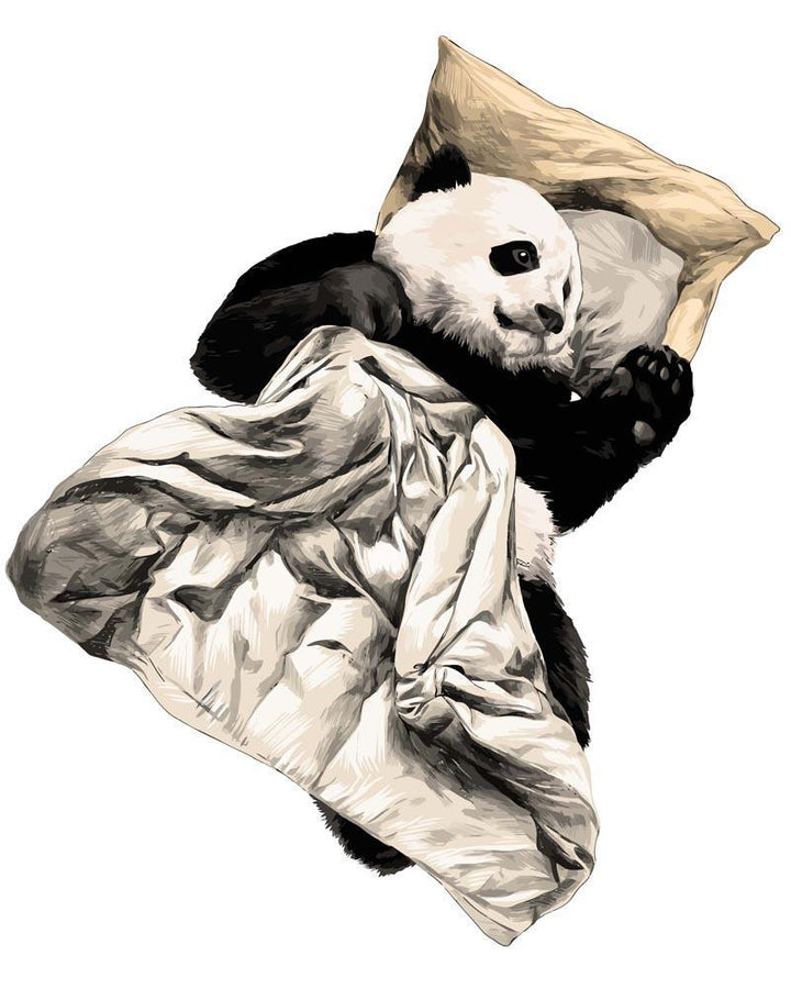 Malen nach Zahlen - Panda am erholen
