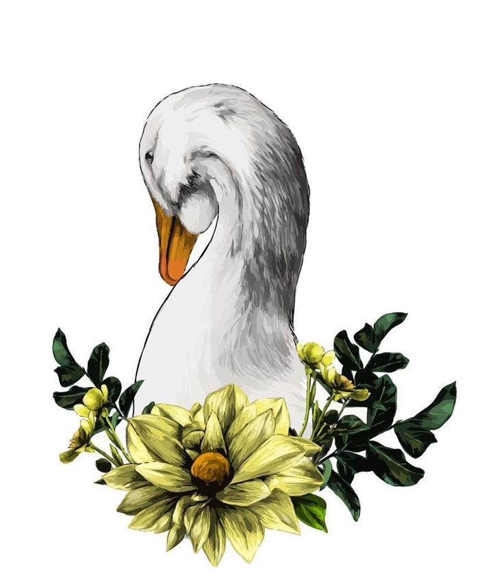 Malen nach Zahlen - Der Kopf einer Gans