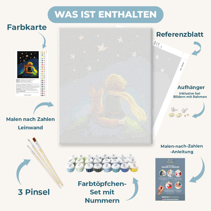 Malen nach Zahlen - Kleiner Junge und Fuchs