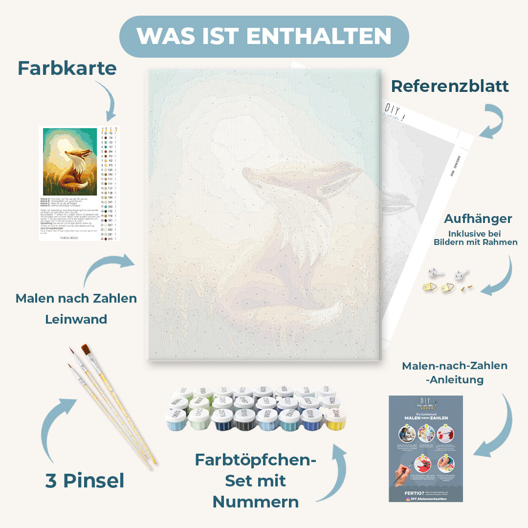 Malen nach Zahlen - Kleiner roter Fuchs
