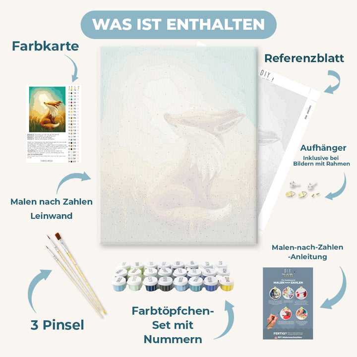 Malen nach Zahlen - Kleiner roter Fuchs