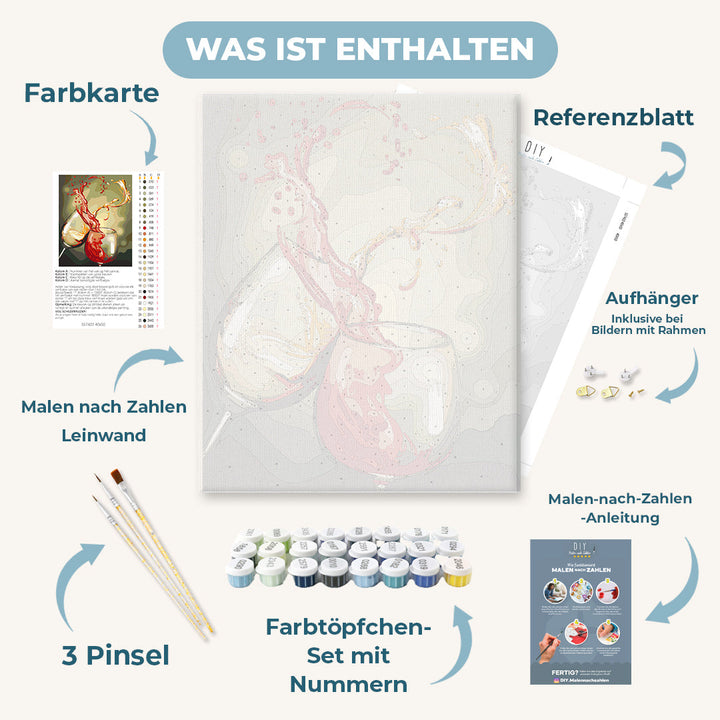 Malen nach Zahlen - Weingläser