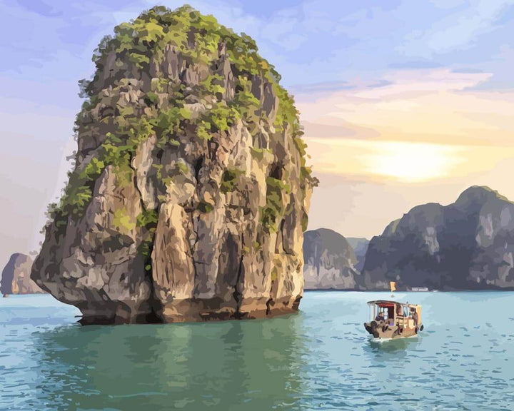 Malen nach Zahlen - Bucht in Vietnam