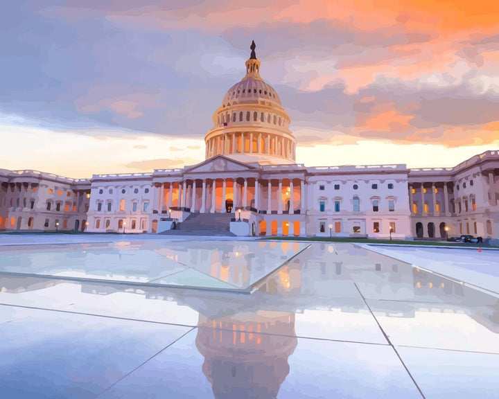 Malen nach Zahlen - Das Kapitol - Washington
