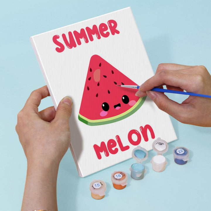 Malen nach Zahlen – 6 Mini-Gemälde | Summer Melon Set