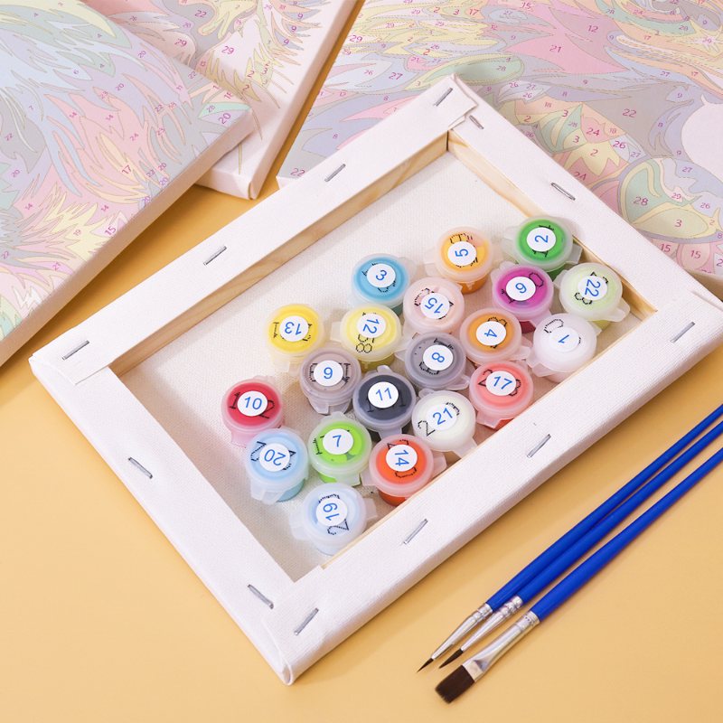 Malen nach Zahlen – 6 Mini-Gemälde | Set Bunte Tiere