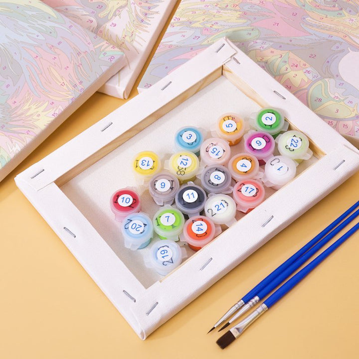 Malen nach Zahlen – 6 Mini-Gemälde | Set Bunte Tiere