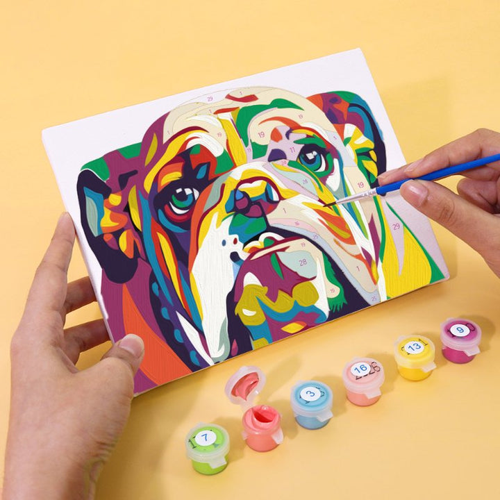 Malen nach Zahlen – 6 Mini-Gemälde | Set Bunte Tiere