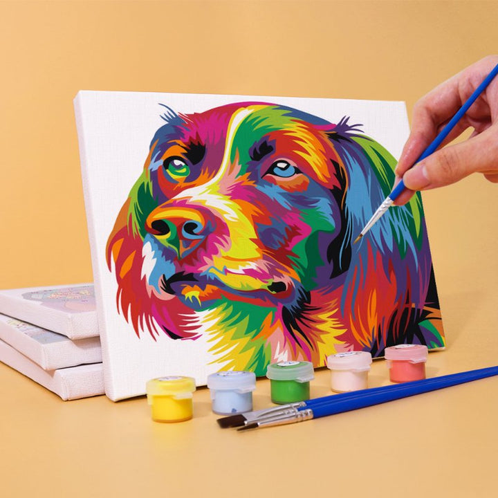 Malen nach Zahlen – 6 Mini-Gemälde | Set Bunte Tiere