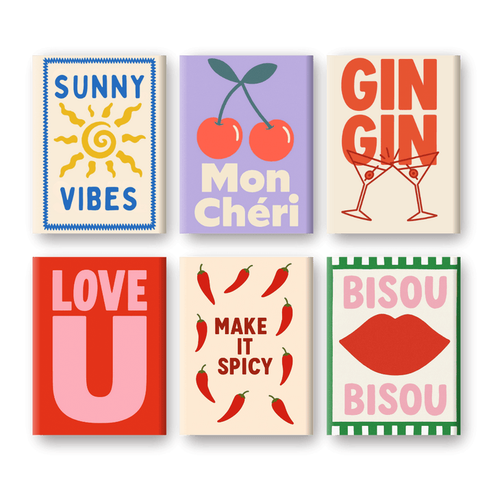 6 Mini-Gemälde | Gin-Gin Set