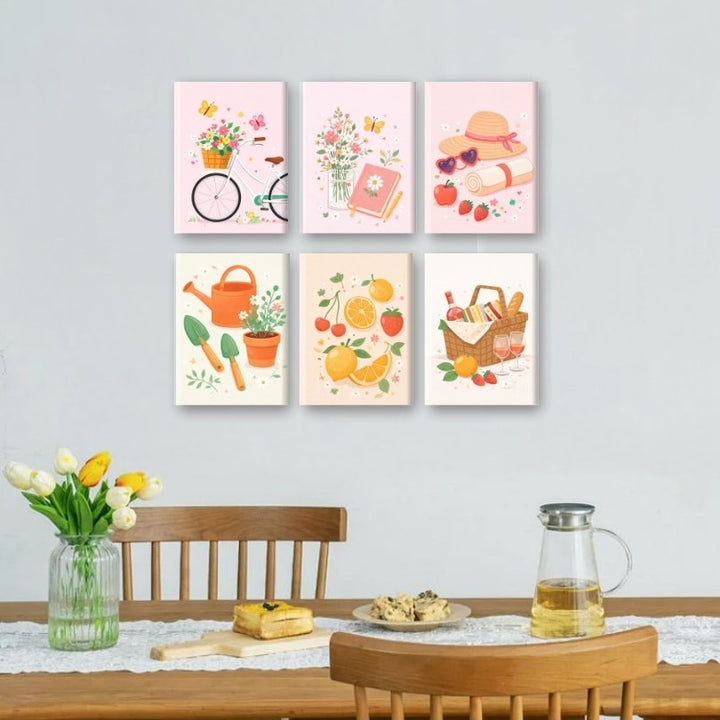 6 Mini-Gemälde | Frühling Vibes Set