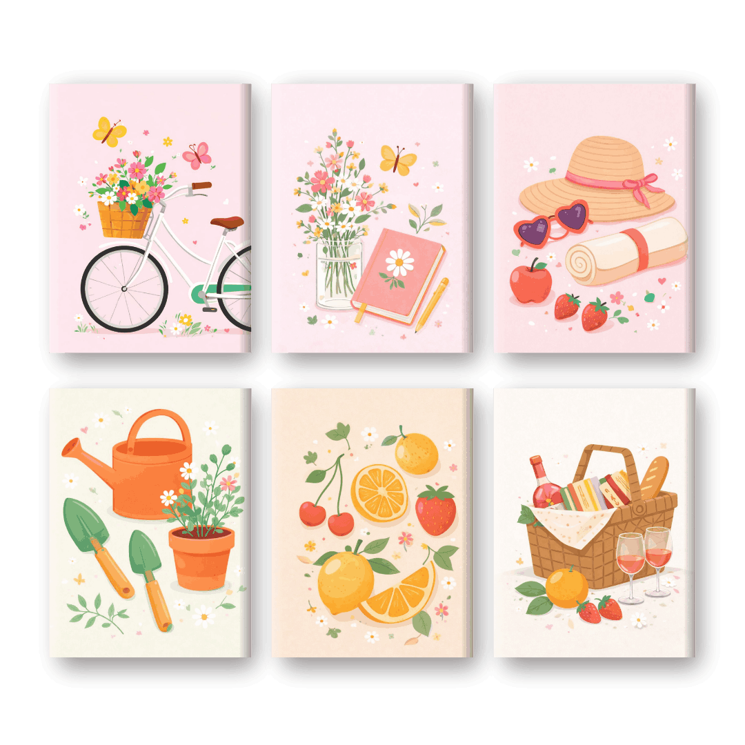 6 Mini-Gemälde | Frühling Vibes Set