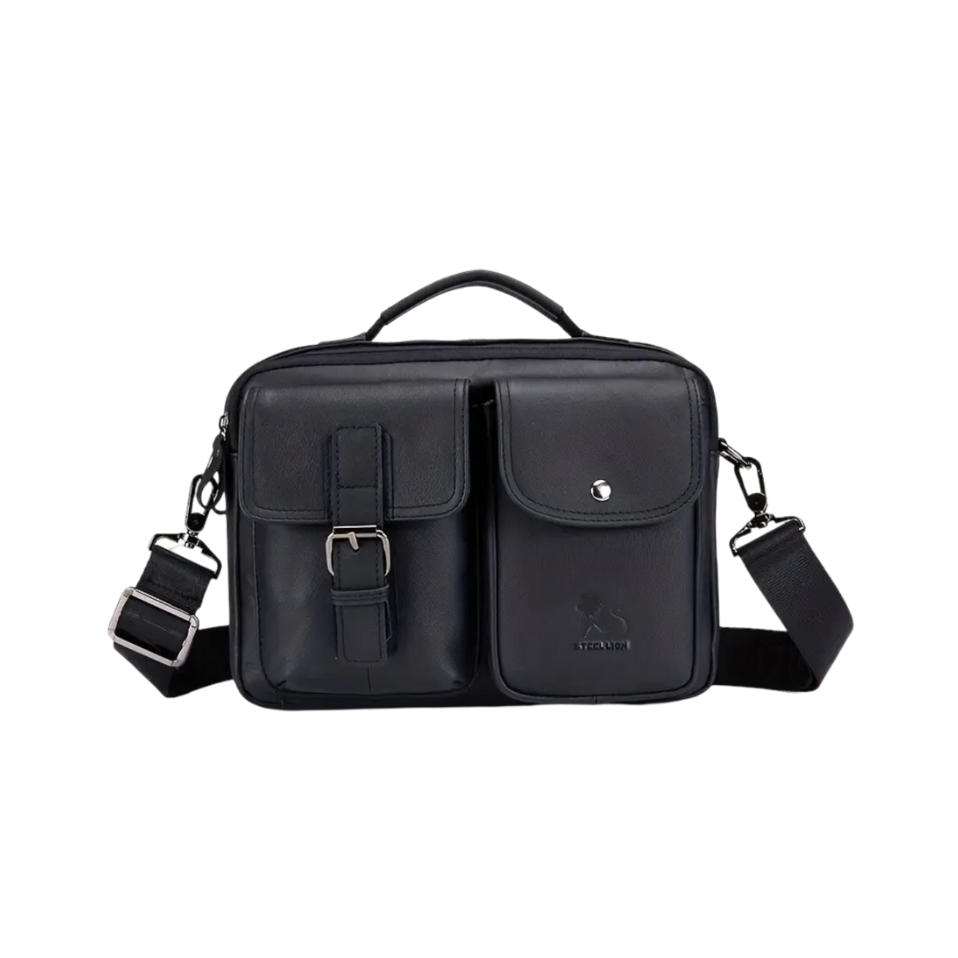Grady | Classic Leather Shoulder Bag with Vintage Buckle Detail (BUY 1 GET 1 FREE)