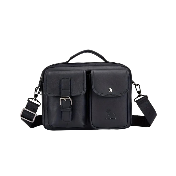 Grady | Classic Leather Shoulder Bag with Vintage Buckle Detail (BUY 1 GET 1 FREE)