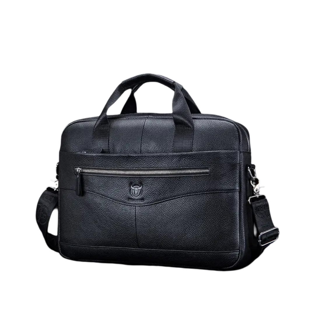 Clayton | Classic Leather Briefcase with Front Zip Accent (BUY 1 GET 1 FREE)