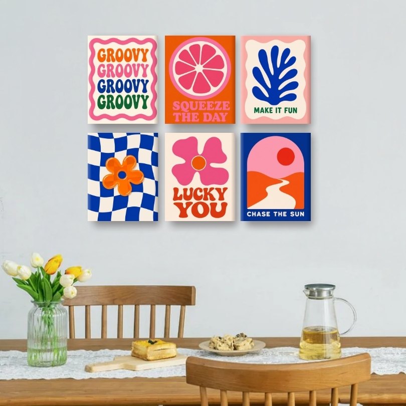 6 Mini-Gemälde | Nutze den Tag Set