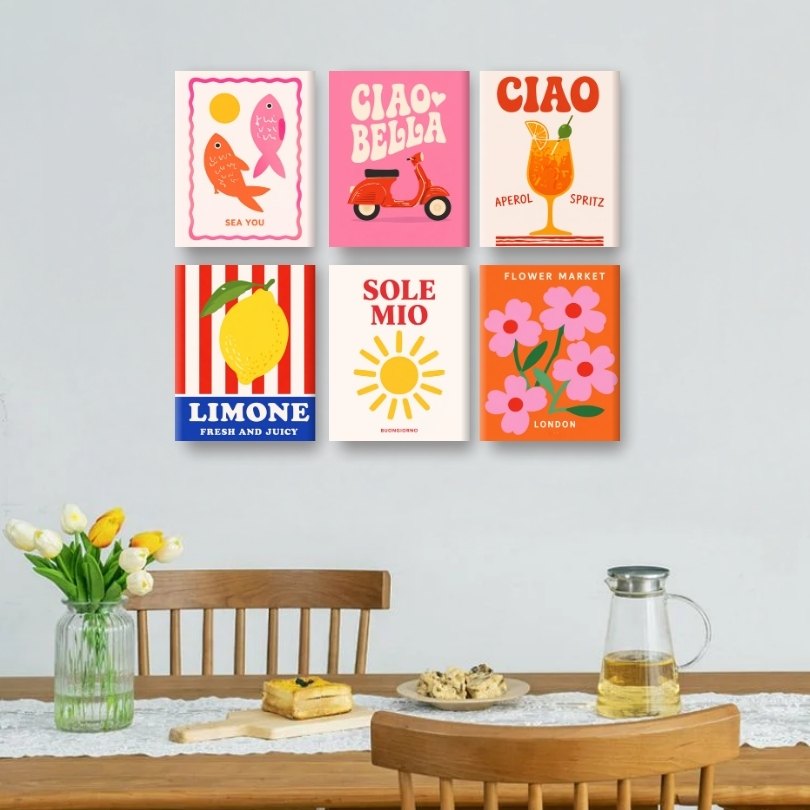 6 Mini-Gemälde | Ciao Bella Set