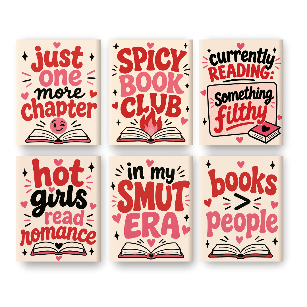 6 Mini-Gemälde | Spicy Bücherclub Set