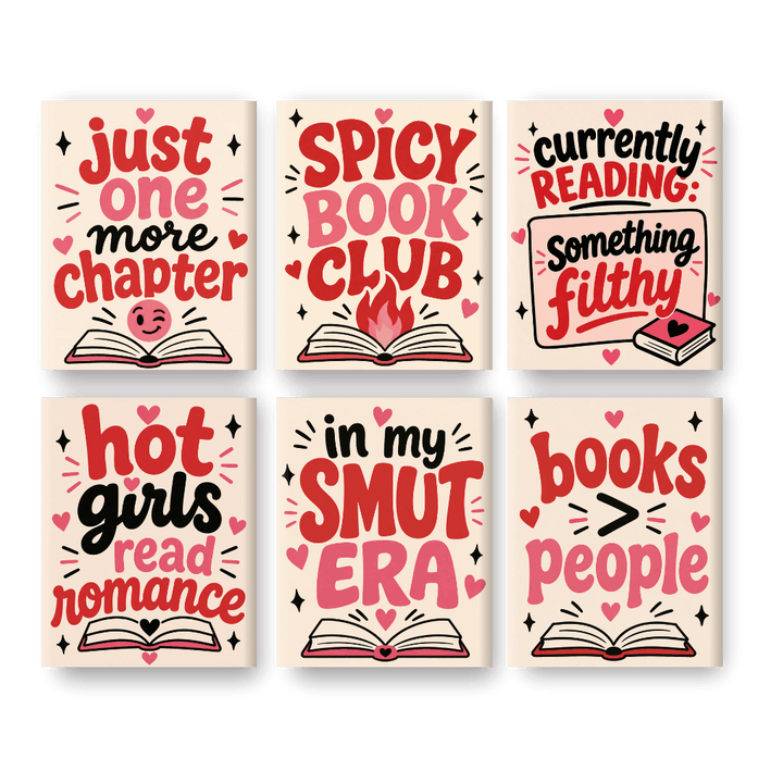 6 Mini-Gemälde | Spicy Bücherclub Set