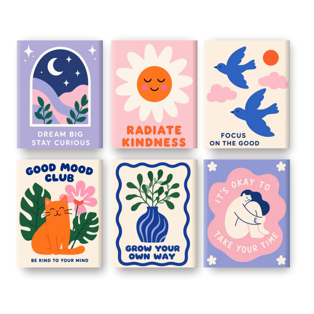6 Mini-Gemälde | Positives Wachstum Set