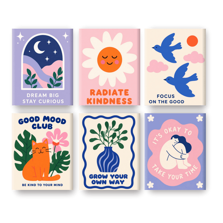 6 Mini-Gemälde | Positives Wachstum Set