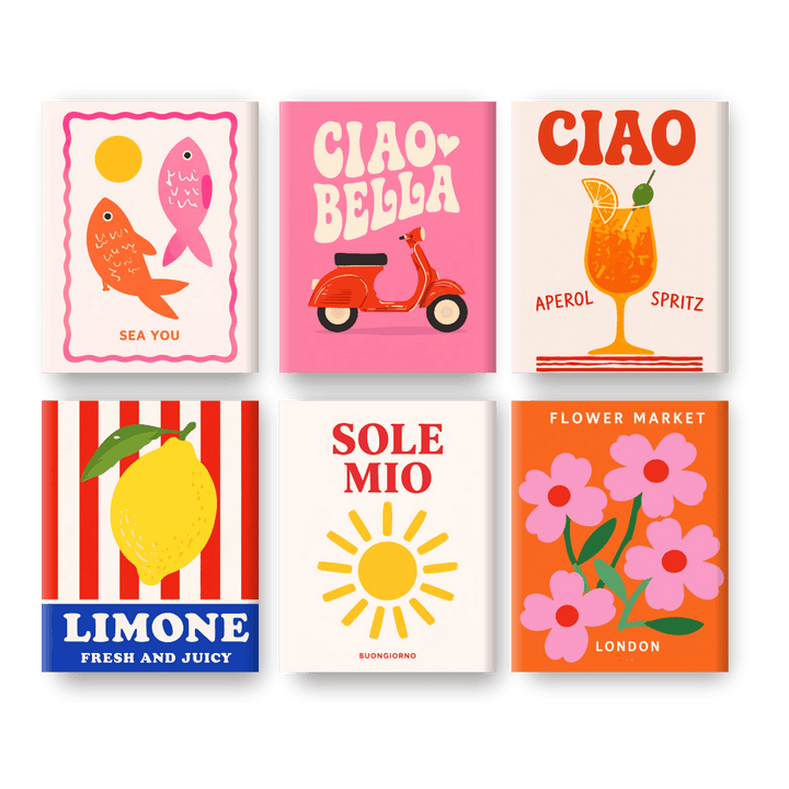 6 Mini-Gemälde | Ciao Bella Set