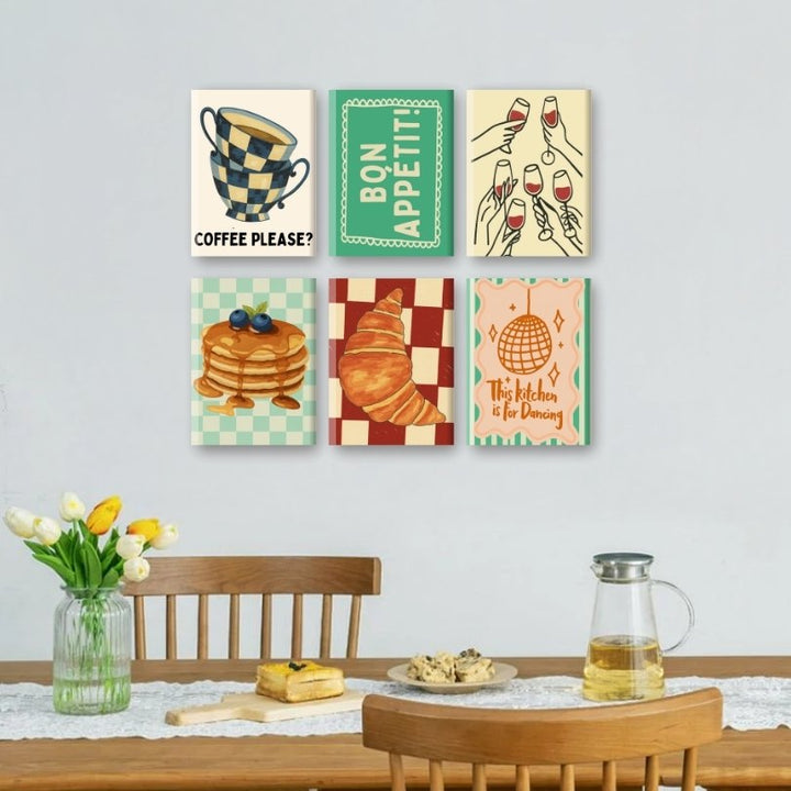 Malen nach Zahlen – 6 Mini-Gemälde | Küchen-Set