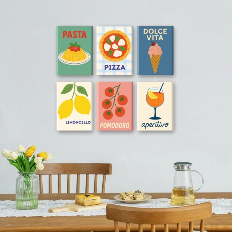 6 Mini-Gemälde | Italienischer Aperitivo Set
