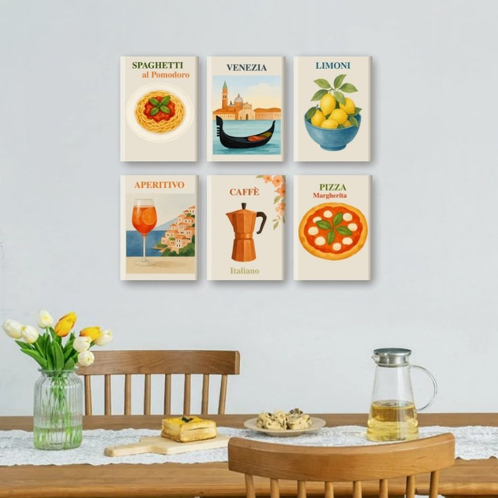 Malen nach Zahlen – 6 Mini-Gemälde | Italienisches Sommer-Set
