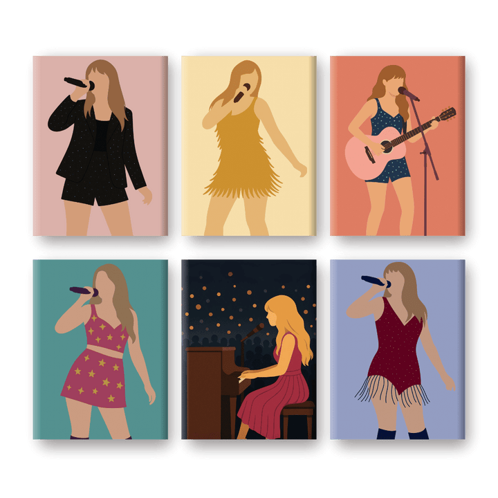 6 Mini-Gemälde | Pop Icon Set
