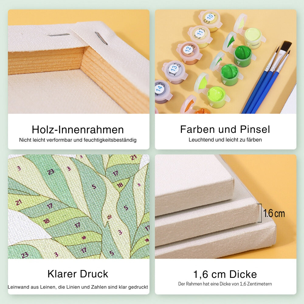 Malen nach Zahlen - 9 Mini-Gemälde | Zimmerpflanzen-Set