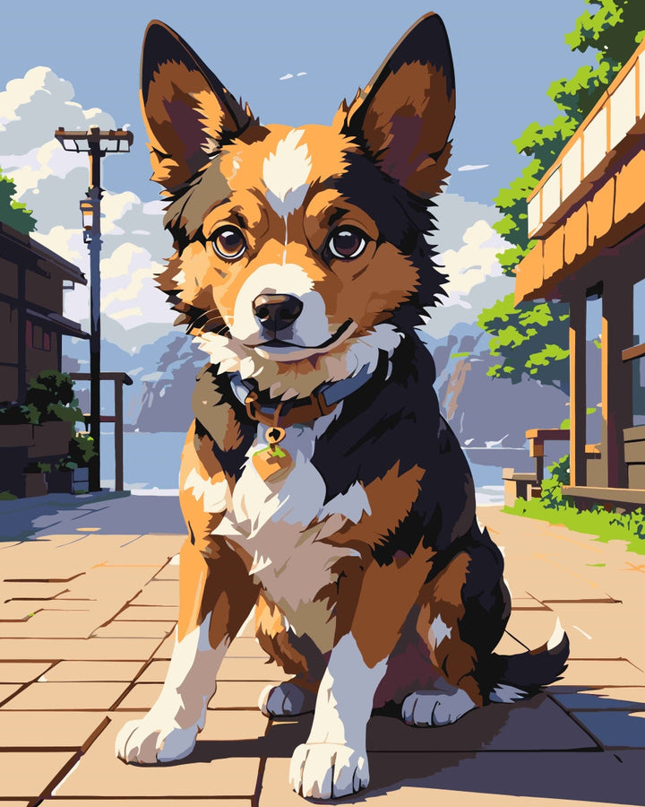 Malen nach Zahlen -    Anime-Hund