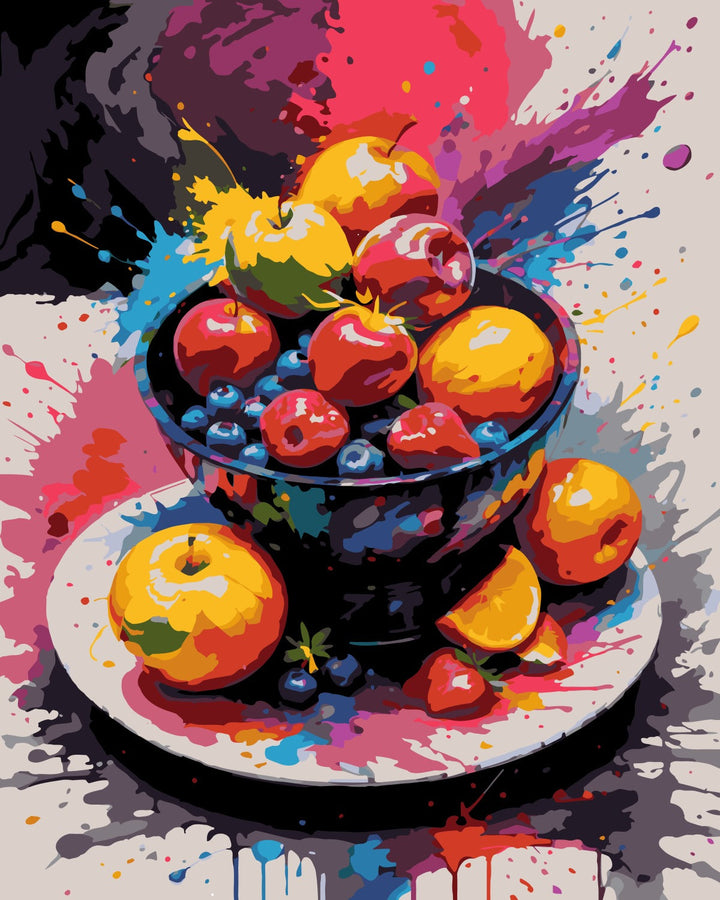 Malen nach Zahlen -  Bunte Frucht | Color Splash