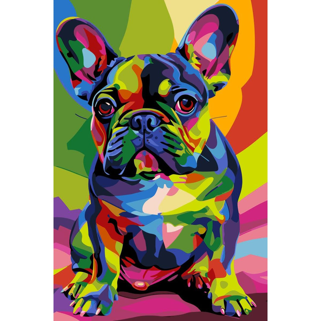 Malen nach Zahlen - Bulldog Portrait - Premium Painting