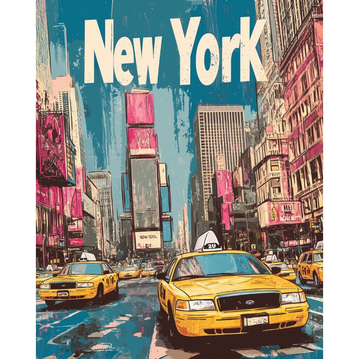 Malen nach Zahlen - New York Reiseposter
