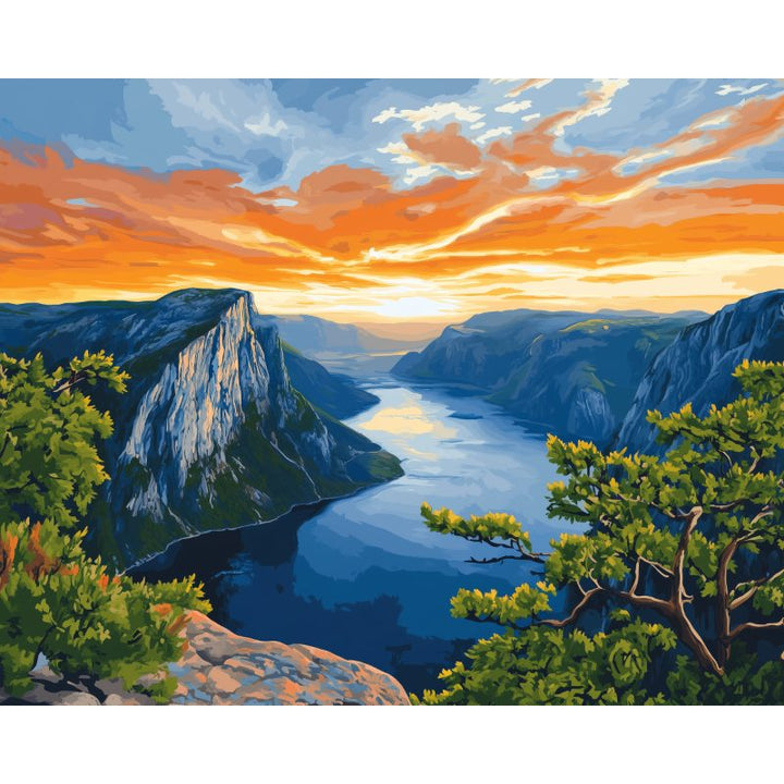Malen nach Zahlen - Preikestolen in Norwegen