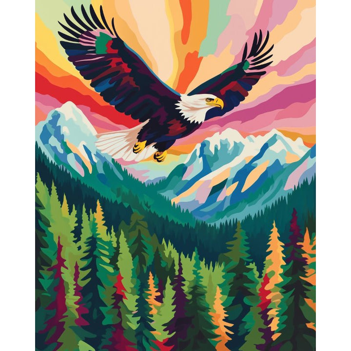Malen nach Zahlen - Bunter Adler