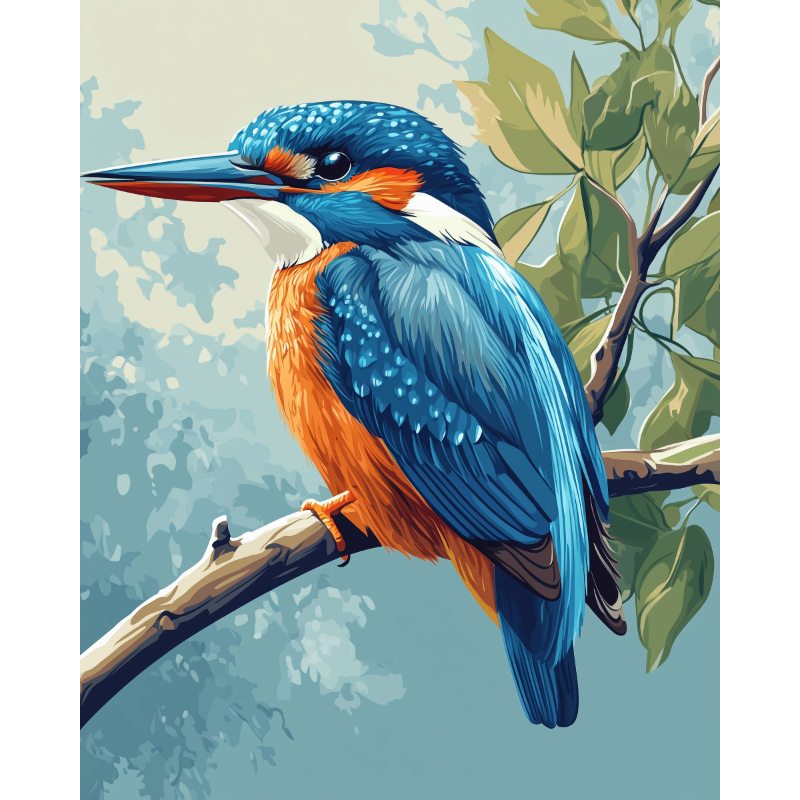 Malen nach Zahlen - Eisvogel