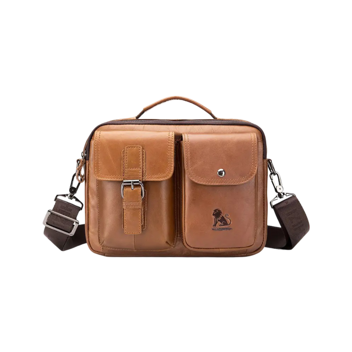 Grady | Classic Leather Shoulder Bag with Vintage Buckle Detail (BUY 1 GET 1 FREE)