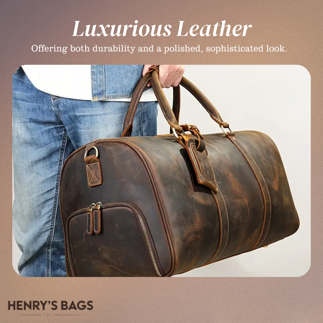 Arden | Classic Leather Duffel Tote