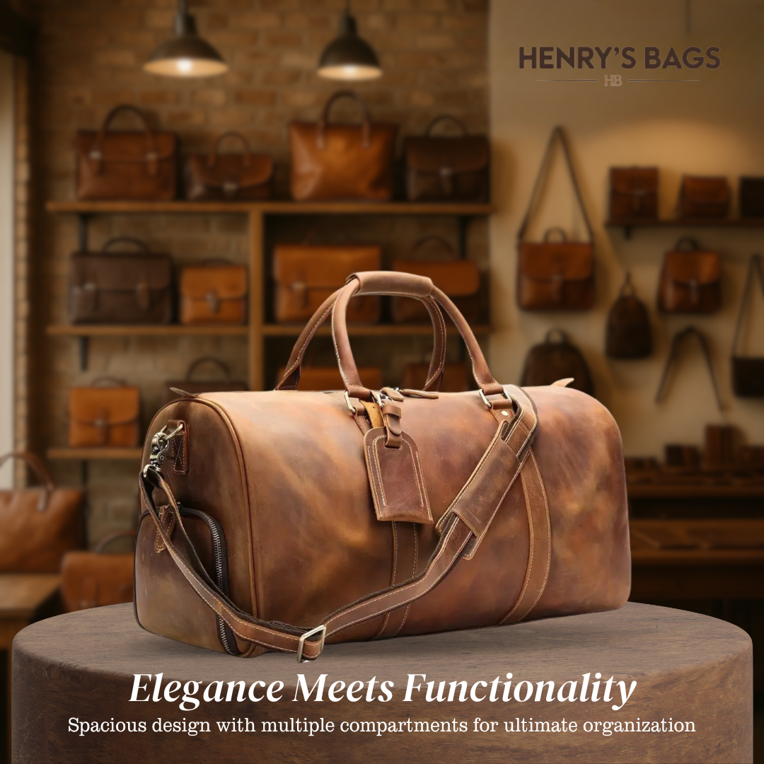 Arden | Classic Leather Duffel Tote