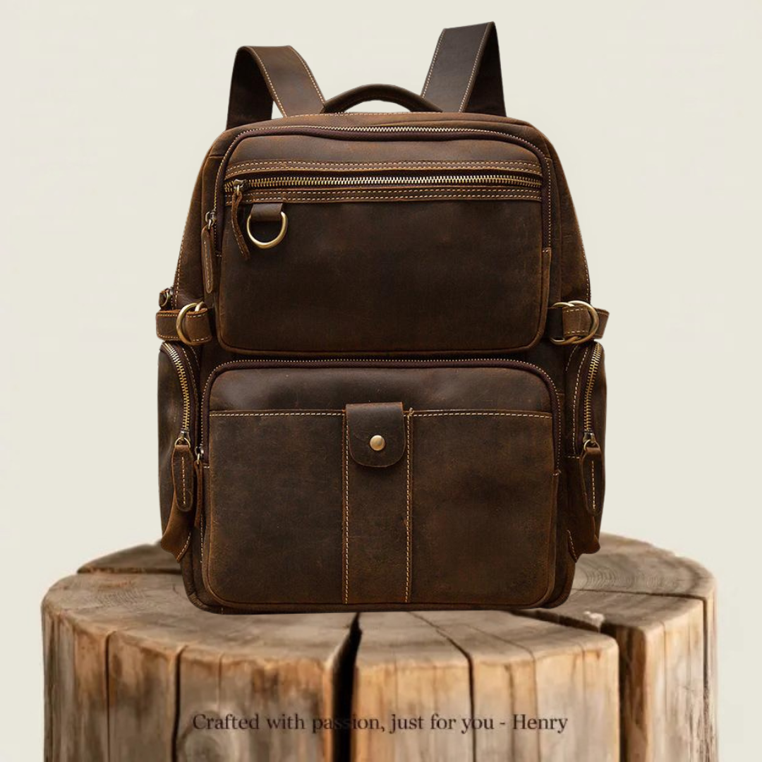 Basel | Brown Leather Backpack (BUY 1 GET 1 FREE)